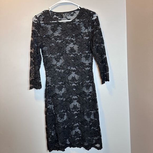 ABS Allen Schwartz Black Lace Dress - Picture 1 of 4